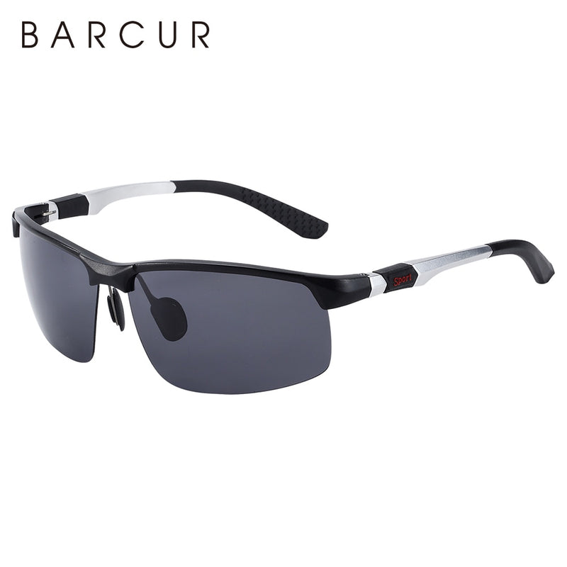 BARCUR Aluminium Magnisium Sport Sunglasses Polarized Light Weight Driving Glases Men Women