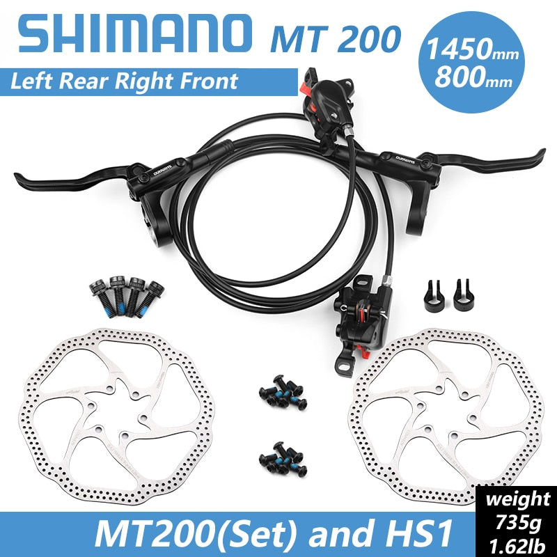 Shimano BR BL MT200 freno de bicicleta MTB freno de disco hidráulico 750/800/1350/1450/1500mm frenos de abrazadera de montaña actualizado MT315