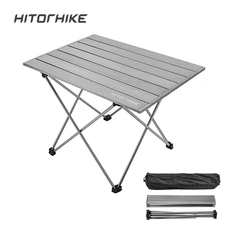 Mesa portátil plegable para acampar, escritorio, plegable, para senderismo, viajar al aire libre, jardín, mesa de Picnic, aleación de aluminio, ultraligera