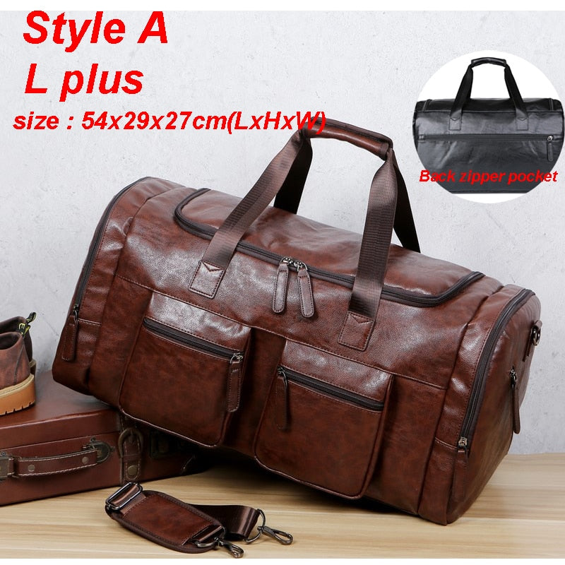 Bolsos de viaje de cuero de calidad para hombres, bolso de equipaje de mano, bolsos de lona para hombres, bolso de mano, bolso de viaje informal, bolso de fin de semana grande, oferta XA631ZC