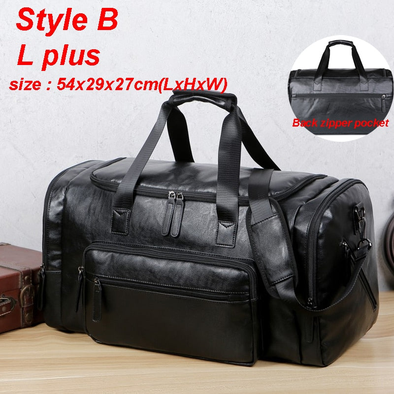 Bolsos de viaje de cuero de calidad para hombres, bolso de equipaje de mano, bolsos de lona para hombres, bolso de mano, bolso de viaje informal, bolso de fin de semana grande, oferta XA631ZC