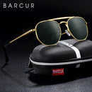 BARCUR Original Square Sunglasses For Men Polarized Women Hexagon Sun Glasses Oculos De Sol Gafas Lunette De soleil femme