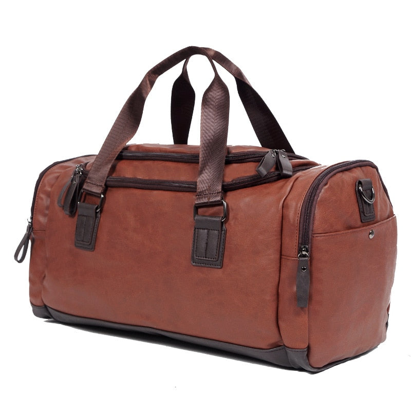 Bolsos de viaje de cuero de calidad para hombres, bolso de equipaje de mano, bolsos de lona para hombres, bolso de mano, bolso de viaje informal, bolso de fin de semana grande, oferta XA631ZC