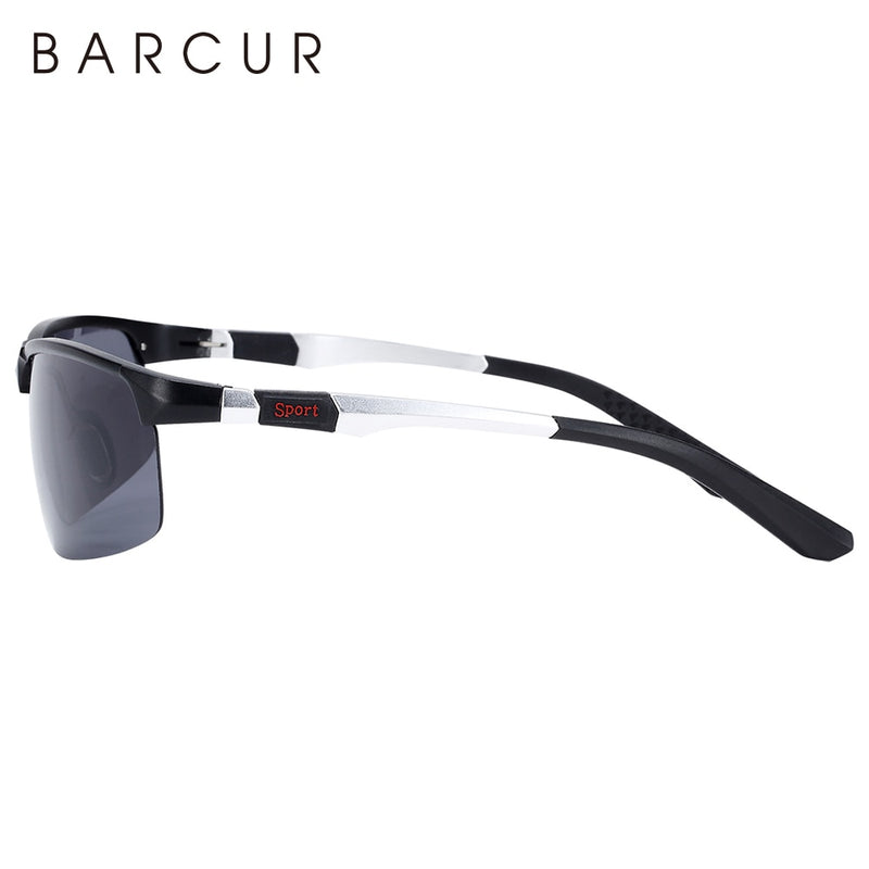 BARCUR, gafas de sol deportivas de aluminio y magnesio, gafas de conducción ligeras polarizadas para hombres y mujeres