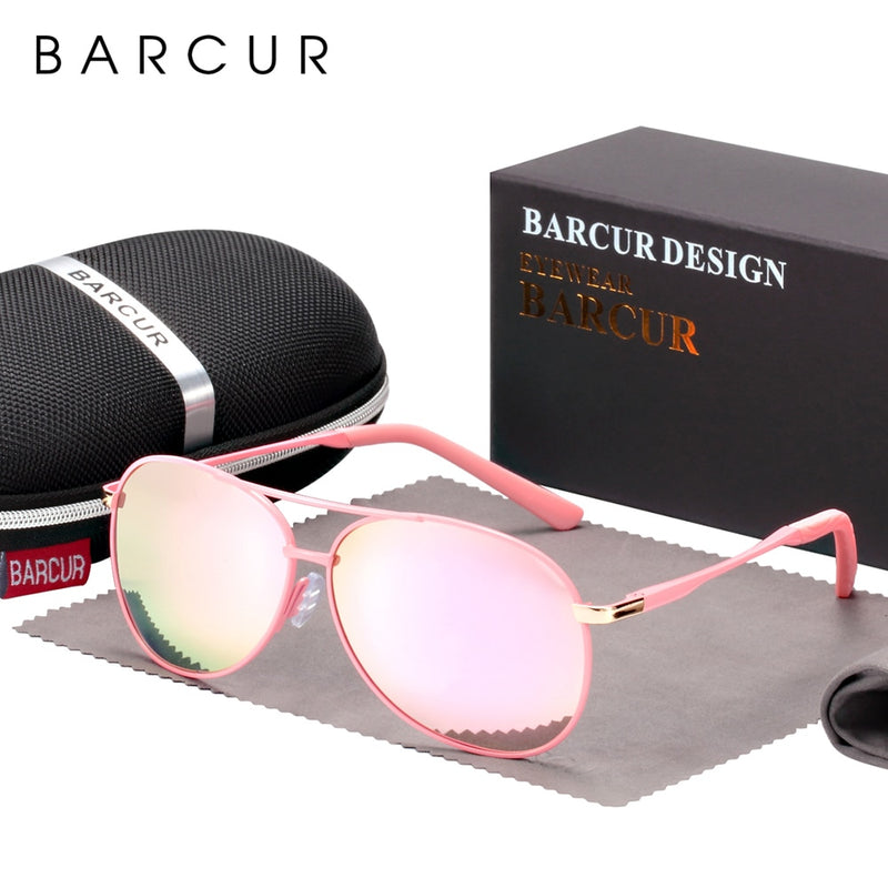 BARCUR Herren Gradient Damen Sonnenbrille Polarisierte Sonnenbrille für Herren Pilot Gafas Oculos De Sol Masculino