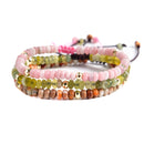 Chakra Bracelet Jewelry Handmade Leather Wrap Bracelet Multi Color Spare  Crystal Beads Natural Stone Bracelet