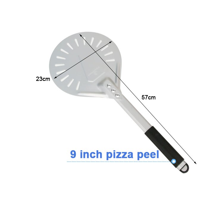 PizzAtHome 7/ 8/ 9 Inch Perforated Pizza Turning Peel Pizza Shovel Aluminum Pizza Peel Paddle Short Pizza Tool Non-Slip Handle