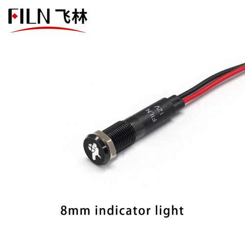 14MM IP67 Airbag Warning Symbol Indicator Light White
