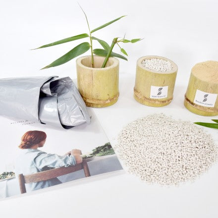 Material biodegradable de bambú para bolsas de compras, bolsas de basura, bolsas no tejidas, películas de mantillo, placas de cultivo de plántulas BBM-M005