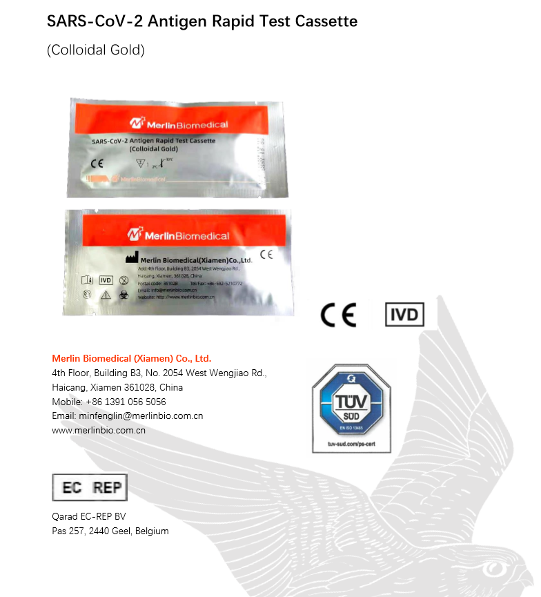 SARS-CoV-2 Antigen Rapid Test Cassette -Colloidal Gold