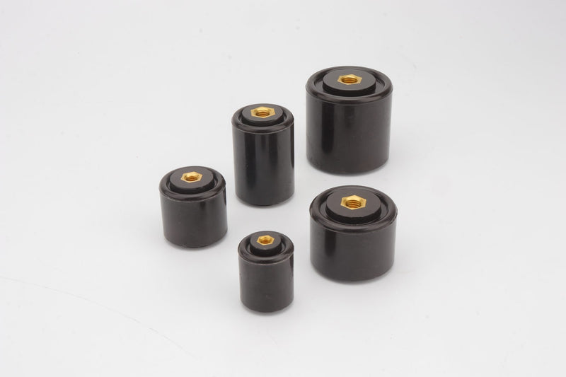 Aislador de barra colectora cónica Barra colectora negra de epoxi de polímero cilíndrico 30 mm