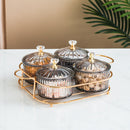 Dried Fruit Salad Plate Snack Dishes Transparent Round Dessert Jar Dish Snacks Grid Food Storage Preserved Tray Box Lid Bowl