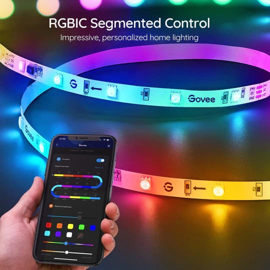 Govee RGBIC Bluetooth LED Strip Lights (65.6ft)