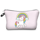 FUDEAM Polyester Unicorn Sloth Print Pattern Women Travel Storage Bag Toiletries Organize Cute Cosmetic Bag Portable Make Up Bag