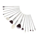Jessup Makeup Brush set Foundation buffer shader brush 15pcs Black/Rose gold Natural-Synthetic Hair Kисти для Mакияжа