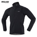 ARSUXEO Thermal Mtb Road Cycling Jacket Winter Night Reflective Warm Bicycle Clothing Windproof Waterproof Men Coat Bike Jersey