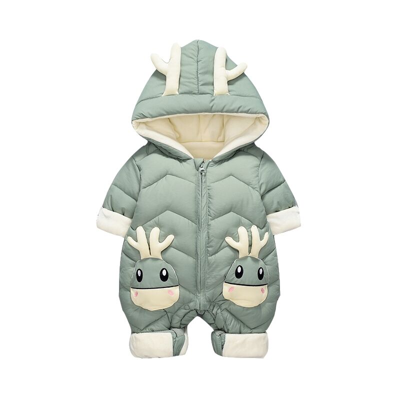 OLEKID 2022 Baby Winter Schneeanzug Plus Samt Dicker Baby Jungen Overall 0-2 Jahre Neugeborener Strampler Baby Mädchen Overalls Kleinkind Mantel