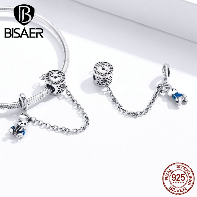 Animal Charms BISAER 925 Sterling Silver Magical Rabbit Beads Charms For Bracelet Making Original Silver 925 Jewelry ECC1443