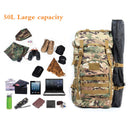 Mochila táctica del ejército para hombre de gran capacidad de 50L, bolsas militares impermeables, mochila para escalar, senderismo, mochilas de viaje, mochila militar