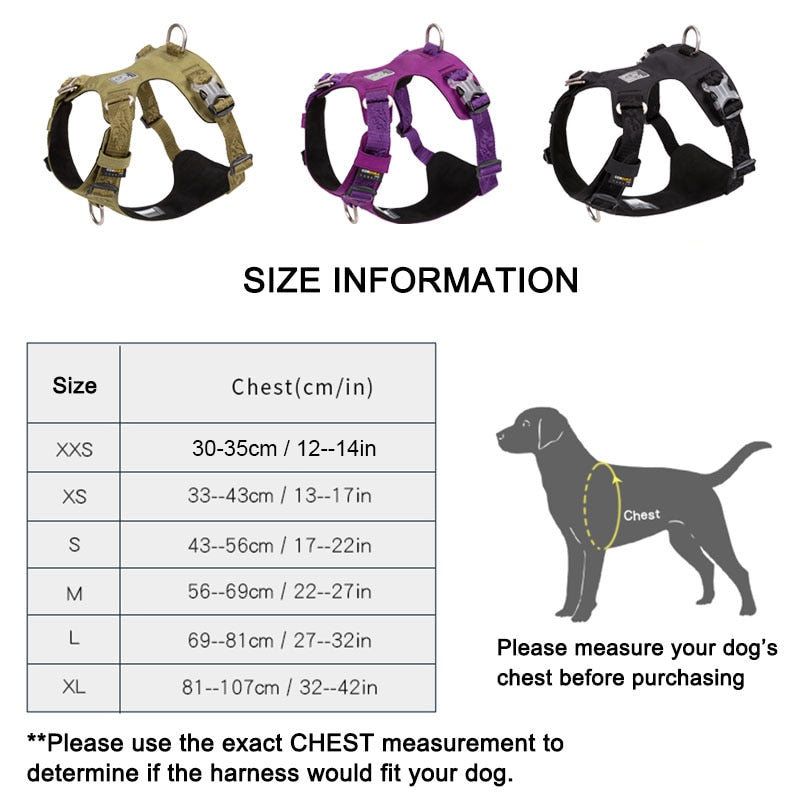 Truelove Waterproof Dog Harness Lightweight Durable Nylon Pet Dog Vest Harness Reflective Adjustable For Small Large Dogs Perros