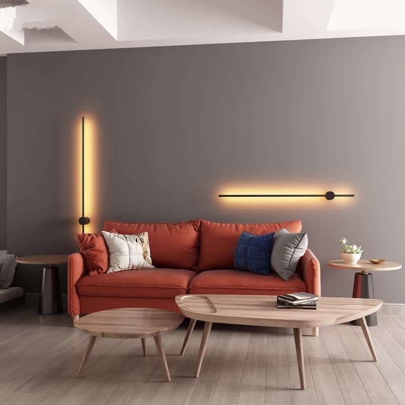 Modern Creative Simple LED Wall Lamp Nordic Minimalist Living Room Home Decor Sofa Background Wall Light Bedroom Bedside Lamps