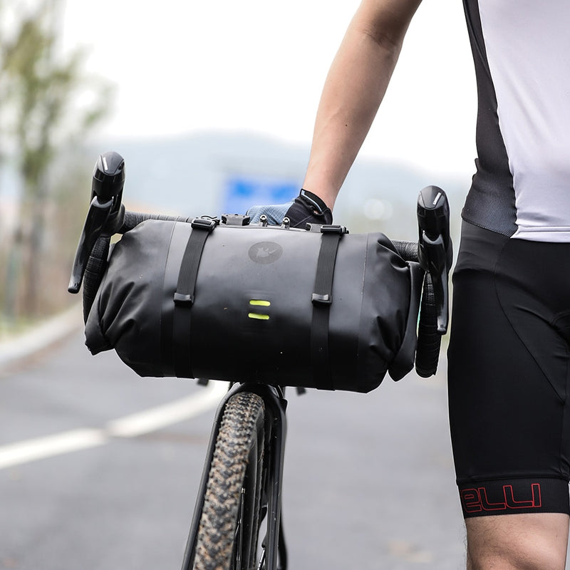 Bolsa de manillar Rhinowalk 2021, bolsa de bicicleta impermeable de gran capacidad, bolsa de ciclismo de tubo frontal de 2 piezas, marco de MTB, accesorios de bicicleta