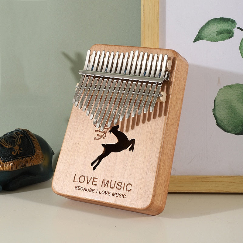 17 key kalimba thumb piano Mahogany Musical Instrument Beginner african kalimba With Accessory instructions tuning hammer