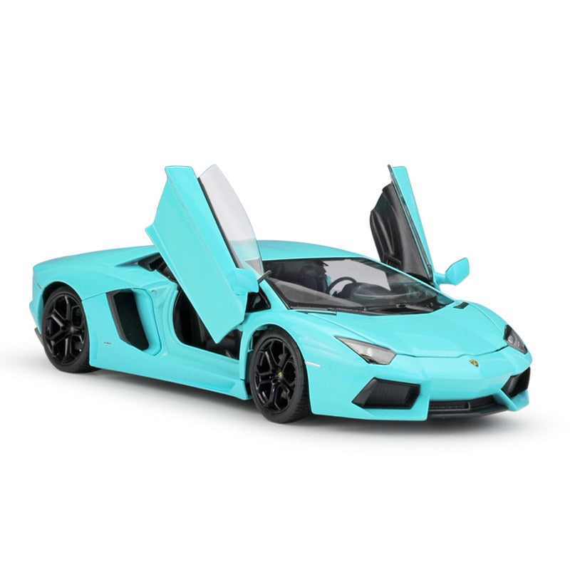 WELLY 1:24 Lamborghini Aventador LP700-4  Car Alloy Sports Car Model Diecast  Tail Car Wheels Toys For Children