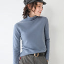 SuyaDream Woman Solid Wool Sweaters 100%Wool Turtleneck Plain Pullovers 2021 Fall Winter Bottoming Shirts Knitwear