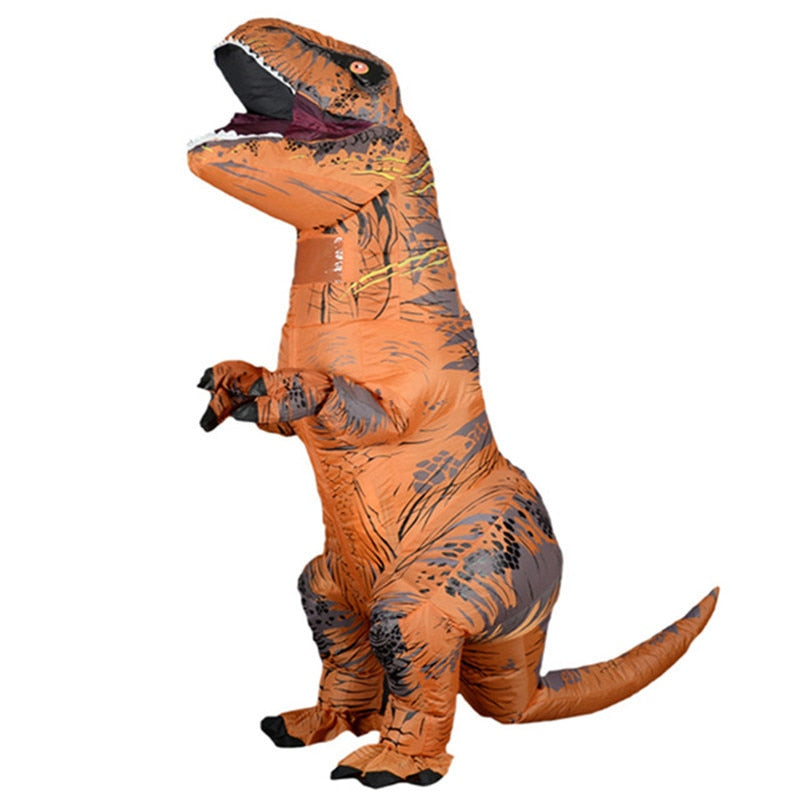 Mascota inflable T REX Anime disfraz Cosplay dinosaurio para adultos hombres mujeres niños Dino dibujos animados disfraz de Halloween vestido de lujo