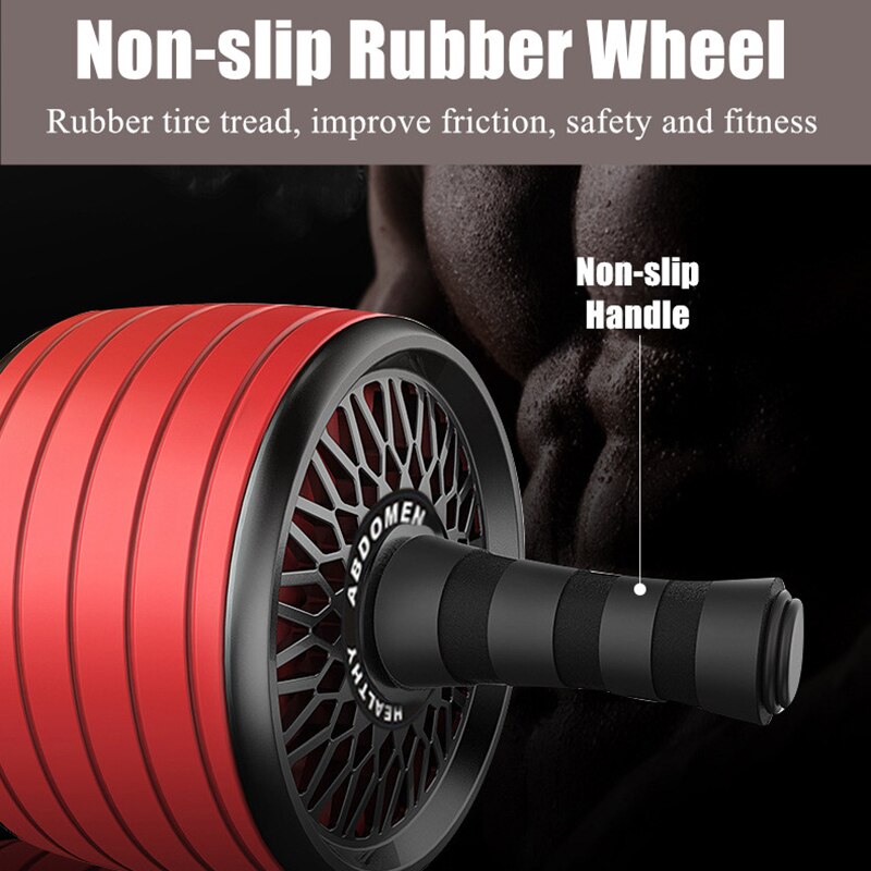 Gimift Abdominals Exercise Wheel Wider AB Roller  Noiseless Abdominal Core Muscle Building Workout Gym Home Fitness Equipment
