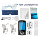 Rechargeable 16 Modes Electronic Pulse Massager EMS TENS Unit Muscle Stimulator Pain Relief Therapy with 12pcs Electrode Pads