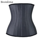 25 Steel Bone Waist Trainer Stomach Slimming Belt Modeling Straps Corset Latex Tummy Wrap Body Shaper Belly Reducing Sheath XXS