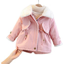 Girls Jackets 2021 New Winter Coat Foreign Style Children&