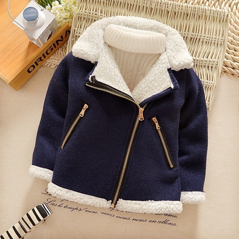 New Winter Children Thicken Clothes Baby Boys Girls Cotton Hooded Jacket Autumn Kids Toddler Fashion Coat Infant Casual Costume