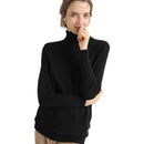 Women Turtleneck Merino Wool Cashmere Sweater Long Sleeves Autumn Winter Sweater Women&