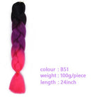 Black Star Hair Ombre Jumbo Braiding Hair Extensions 24 Inch Twist Braids Synthetic Hair Fiber for Twist Braiding for Women