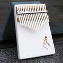KERUS 17 teclas whit Kalimba pulgar Piano hecho por una sola placa de madera de alta calidad cuerpo de caoba instrumento musical