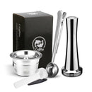 For Caffitaly Tchibo Cafissimo ALDI Expressi Refillable K-fee Coffee Capsule Pod Filters Stainless Steel Cafeteira Tamper Spoon