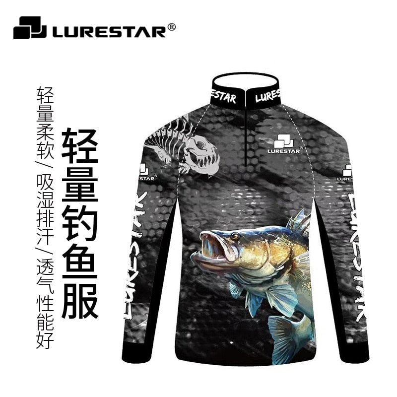 Lurestar Fishing Clothes Lightweight Soft Sunscreen Clothing Anti-UV Jersey Long Sleeve Shirts Outdoors Waders Pesca T Shirt