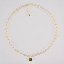 ANDYWEN 925 Sterling Silver Lock Pendant Long Chain Horoscope Chain 45cm Long Chains Rock Punk Fashion Fine Jewelry For Women