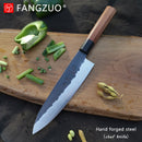 FANGZUO  japanese kitchen knives Forged high carbon stainless steelchef knife Sharp Santoku Cleaver Slicing Utility Knives tool