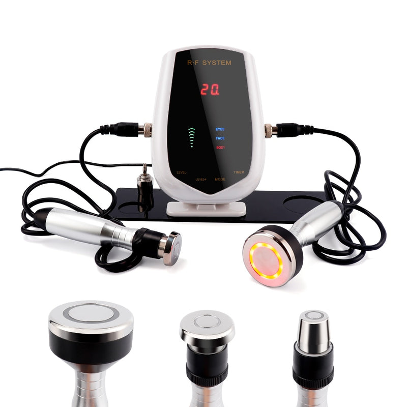 5MHz 3-IN-1 RF Tripolar Face&amp;Eye&amp;Body Radio Frequency Skin Lifting Body Slimming Machine Neck Wrinkle Double Chin Removal V-Line