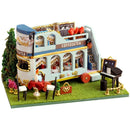 CUTEBEE diy book nook shelf insert miniatures Dollhouse Wooden Furniture 3D Doll House Kit Toy Gift for Mother Friend