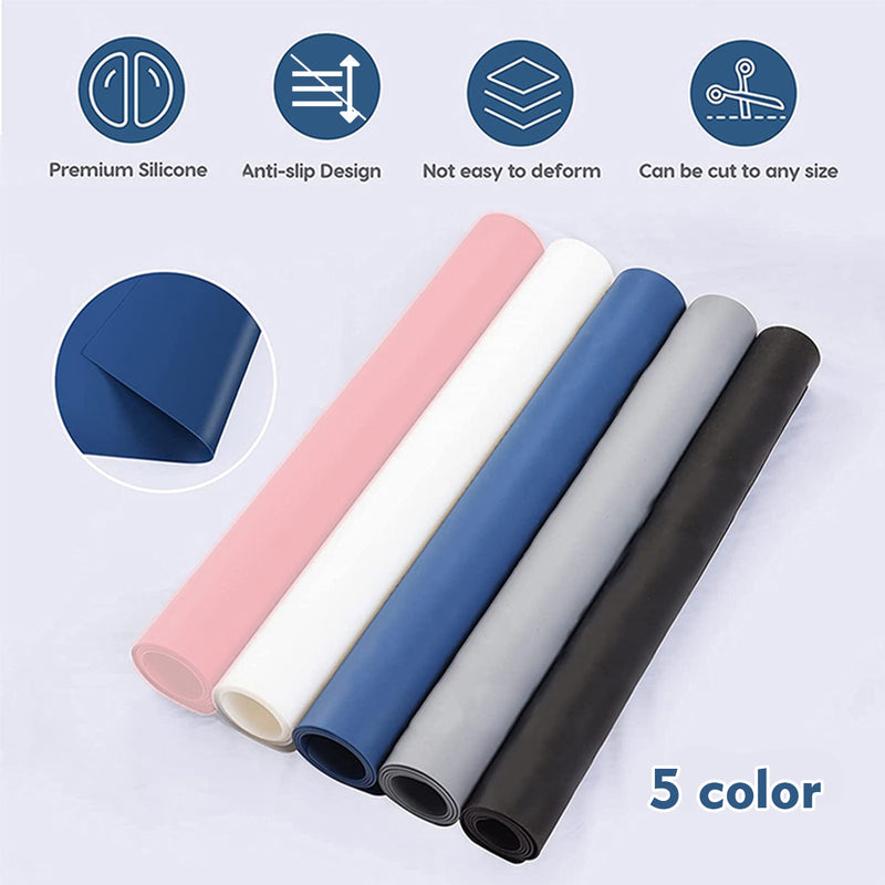 Extra Large Silicone Mat Heat Resistant Sheet Waterproof Pad Kitchen Counter Protector Vinyl Craft Mats Nonslip Table Placemat