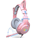 RGB Gaming 7.1 Stereo Headphones Pink Headset Removable Cat Ear Wired USB With Mic noise reduction For PS4/Xbox one cute Girl