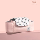 Organizador Universal para cochecito de bebé, bolsa de pañales extensible con correa para el hombro, portavasos, bolsillo con cremallera, accesorios para cochecito de viaje