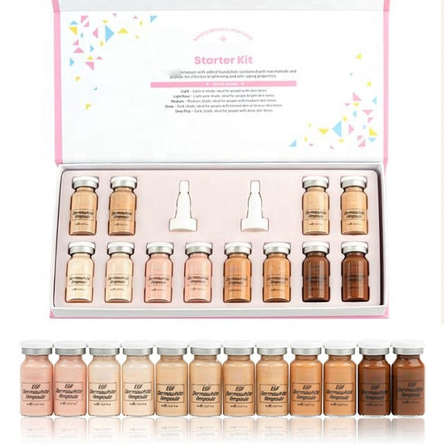 12 PCS Korea Brand bb cream glow jakarta treament murch blush whitening meso serum foundation  Booster original Starter Kit