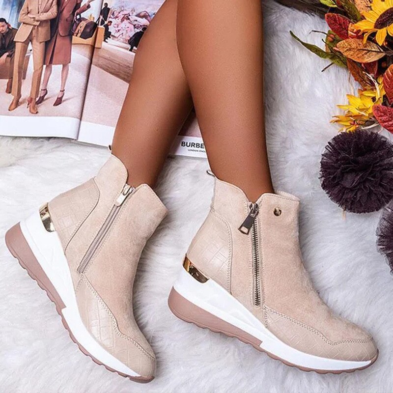 2020 Winter Snow Boots Women Winter Shoes Zip Warm Plush for Cold Winter Fashion Women&