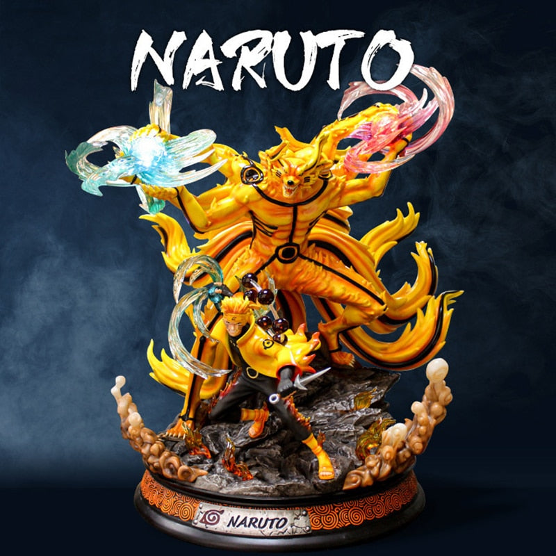 Naruto Shippuden figura de Anime modelo de acción figurita Uzumaki Naruto Figma de gran tamaño 36CM estatua de PVC juguetes coleccionables para niños